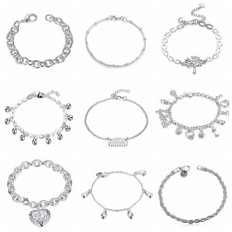11 style silver Color Charm Bracelets For Women Heart Horse Charm Design Bracelets Korea Jewelry femme New Mymaebell.com