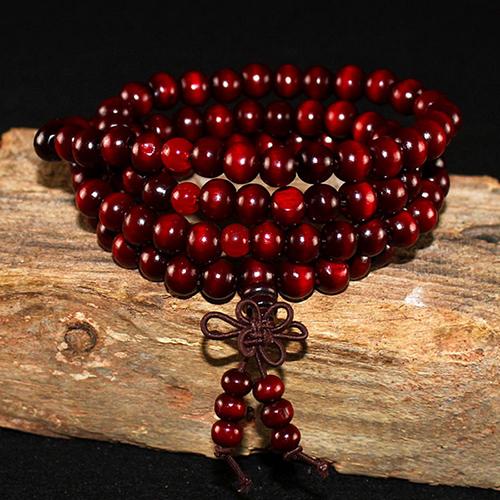 Beaded Knot black ebony Men Bracelets Bangles bracelet Mymaebell.com Dark Red