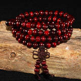 Beaded Knot black ebony Men Bracelets Bangles bracelet Mymaebell.com Dark Red