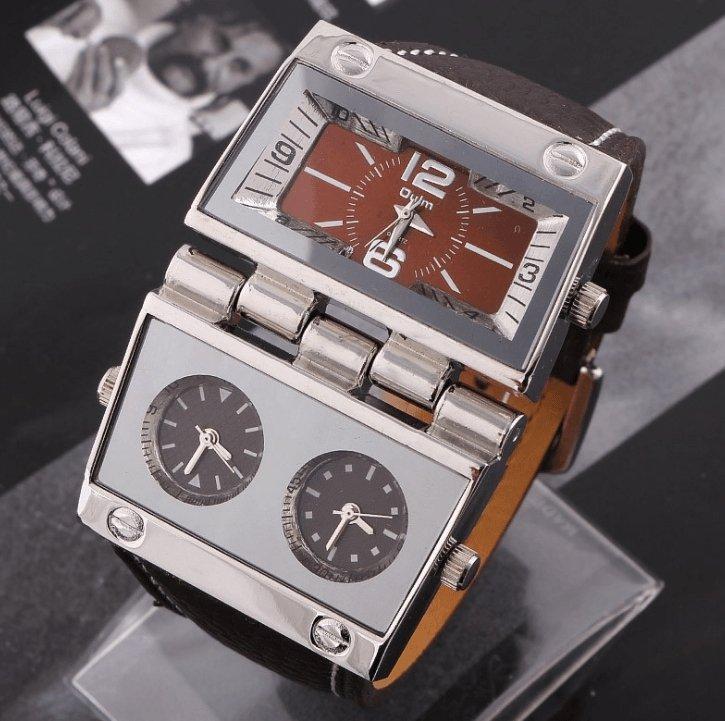 Big 2 Dials Antique Quartz Watch Military watch Mymaebell.com A