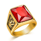 Black Red Stone Mymaebell.com 10 Gold Red