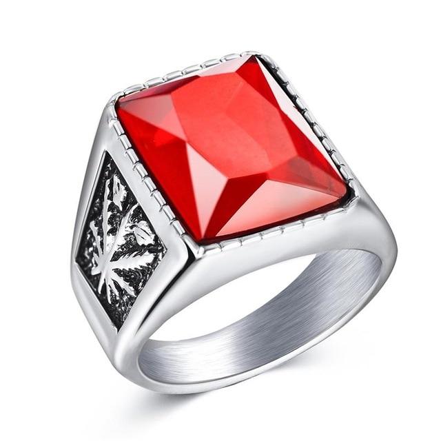 Black Red Stone Mymaebell.com 10 Silver Red