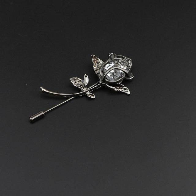 Breastpin Pin Golden Jewelry Rose Flower Banquet Stick Corsage Collar Pins Broche Mymaebell.com 3