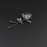 Breastpin Pin Golden Jewelry Rose Flower Banquet Stick Corsage Collar Pins Broche Mymaebell.com 3