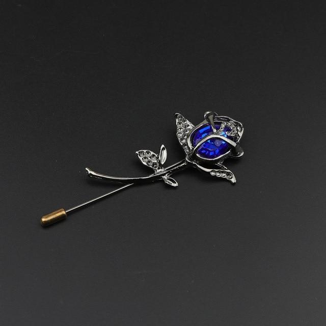 Breastpin Pin Golden Jewelry Rose Flower Banquet Stick Corsage Collar Pins Broche Mymaebell.com 2