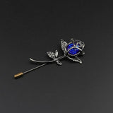 Breastpin Pin Golden Jewelry Rose Flower Banquet Stick Corsage Collar Pins Broche Mymaebell.com 2