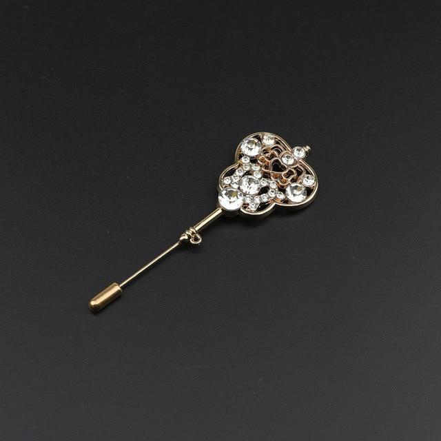 Breastpin Pin Golden Jewelry Rose Flower Banquet Stick Corsage Collar Pins Broche Mymaebell.com 11