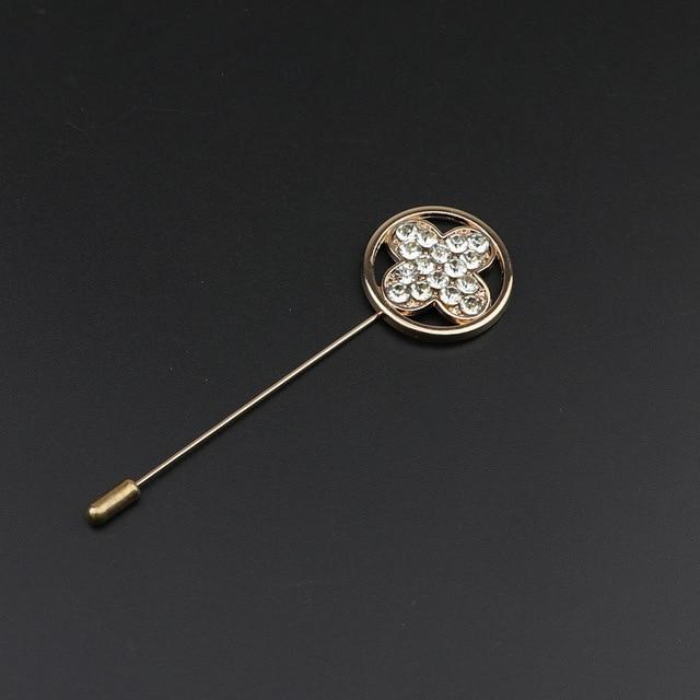 Breastpin Pin Golden Jewelry Rose Flower Banquet Stick Corsage Collar Pins Broche Mymaebell.com 12