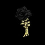 Breastpin Pin Golden Jewelry Rose Flower Banquet Stick Corsage Collar Pins Broche Mymaebell.com 15