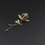 Breastpin Pin Golden Jewelry Rose Flower Banquet Stick Corsage Collar Pins Broche Mymaebell.com 4