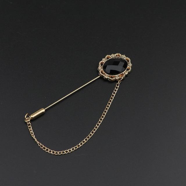 Breastpin Pin Golden Jewelry Rose Flower Banquet Stick Corsage Collar Pins Broche Mymaebell.com 9