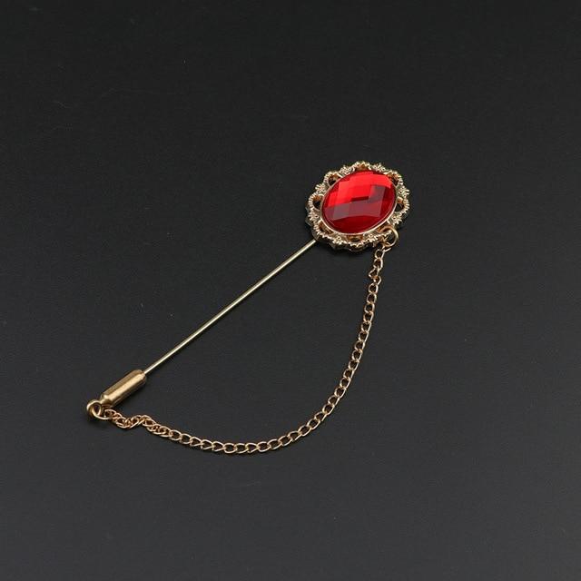 Breastpin Pin Golden Jewelry Rose Flower Banquet Stick Corsage Collar Pins Broche Mymaebell.com 7
