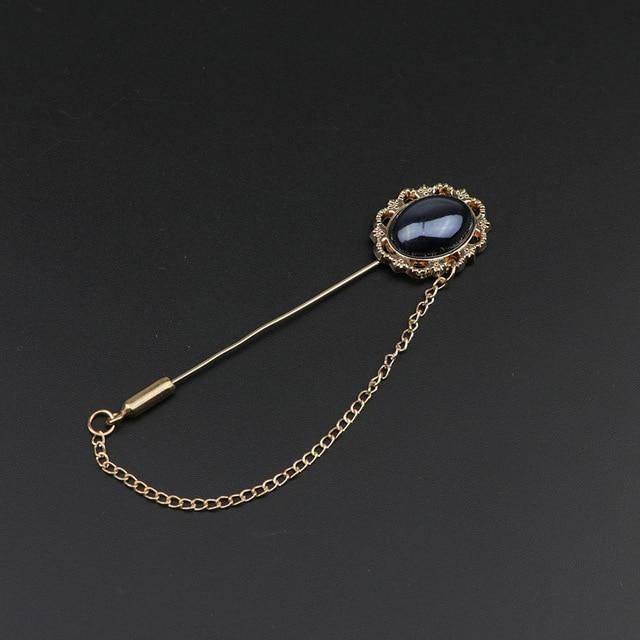 Breastpin Pin Golden Jewelry Rose Flower Banquet Stick Corsage Collar Pins Broche Mymaebell.com 10