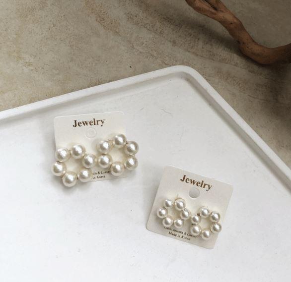 Cotton Beads Pearl Earrings Earring Mymaebell.com