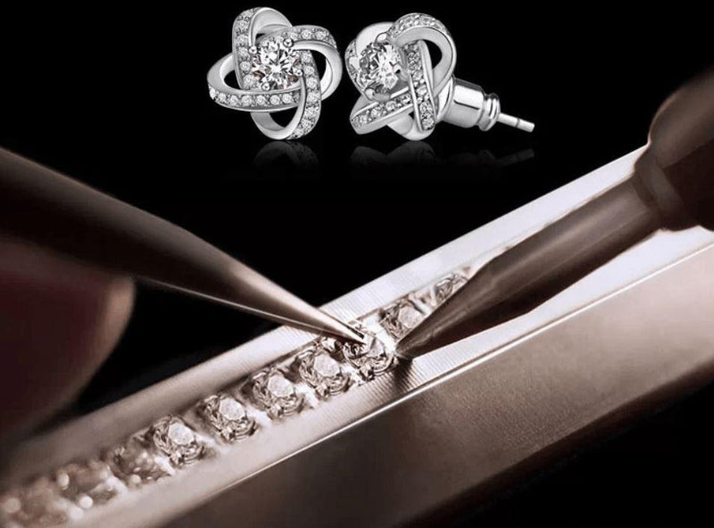 Crystal flower earrings jewelry Earring Mymaebell.com