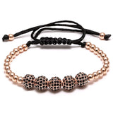 European and American inlaid zircon bracelet Beads Mymaebell.com 2 color