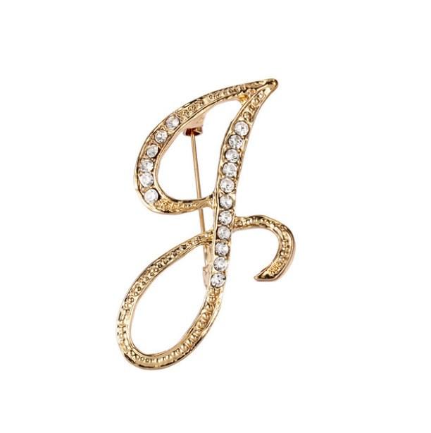 Fashion clothing accessories 26 English alphabet brooches broches Mymaebell.com J