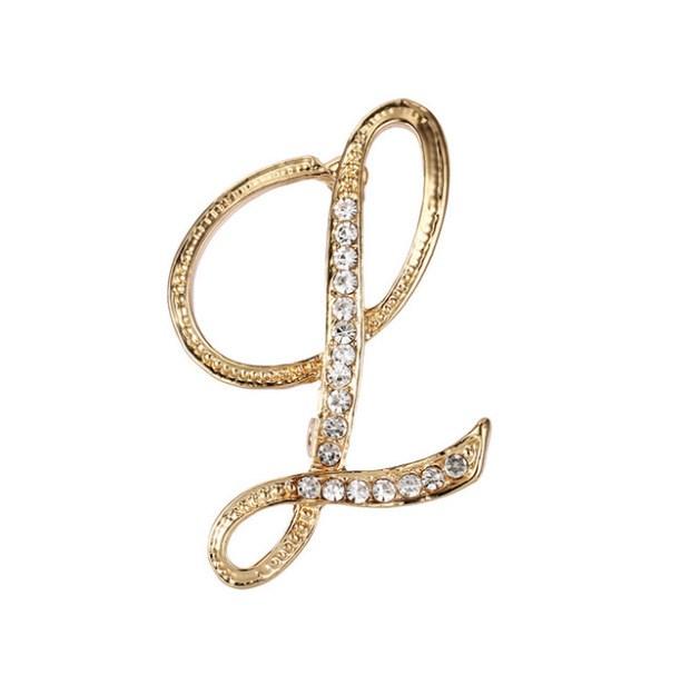 Fashion clothing accessories 26 English alphabet brooches broches Mymaebell.com L