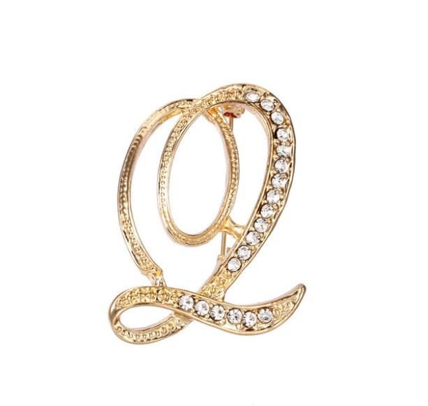 Fashion clothing accessories 26 English alphabet brooches broches Mymaebell.com Q