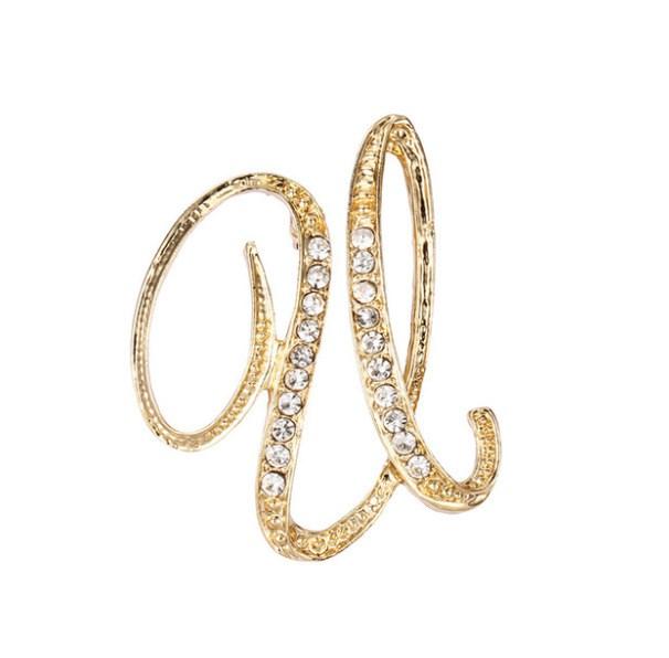 Fashion clothing accessories 26 English alphabet brooches broches Mymaebell.com U