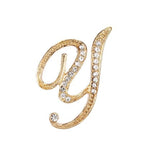 Fashion clothing accessories 26 English alphabet brooches broches Mymaebell.com Y