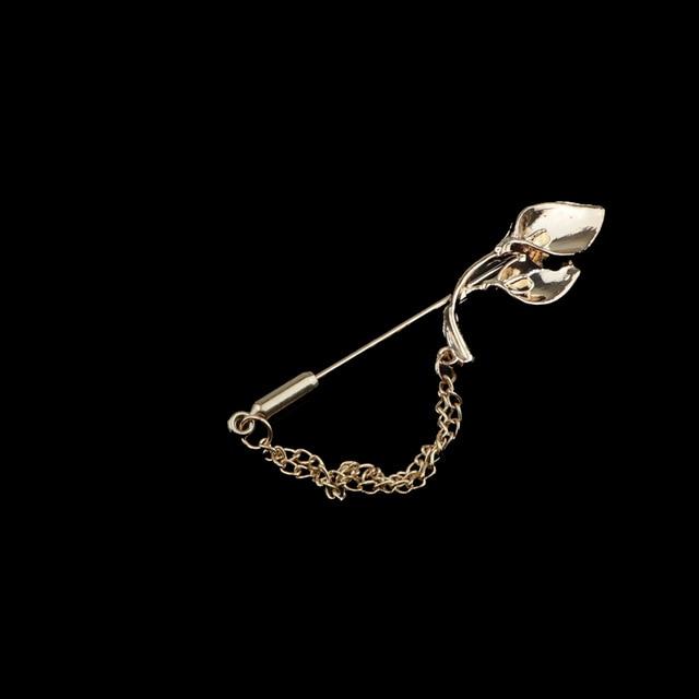 Gold/Black Leaf Pin Broche Mymaebell.com 8