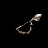 Gold/Black Leaf Pin Broche Mymaebell.com 8