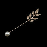 Gold/Black Leaf Pin Broche Mymaebell.com 5