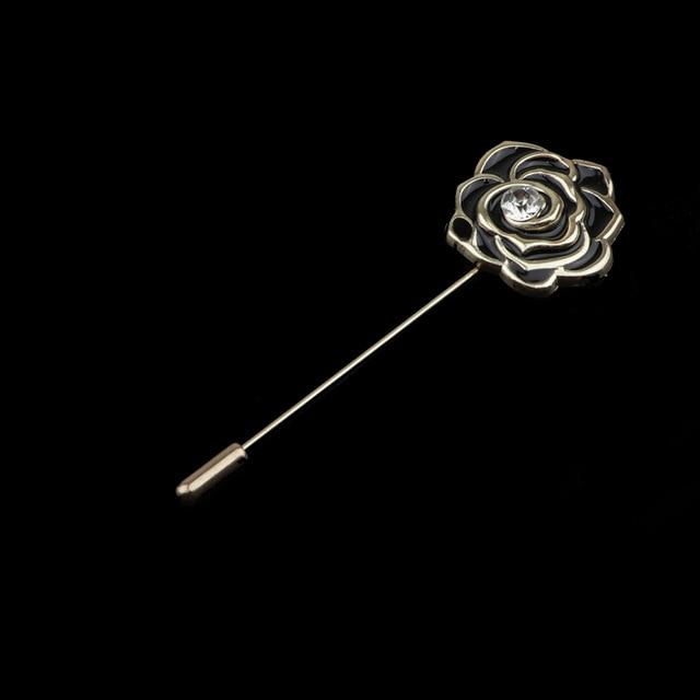 Gold/Black Leaf Pin Broche Mymaebell.com 10