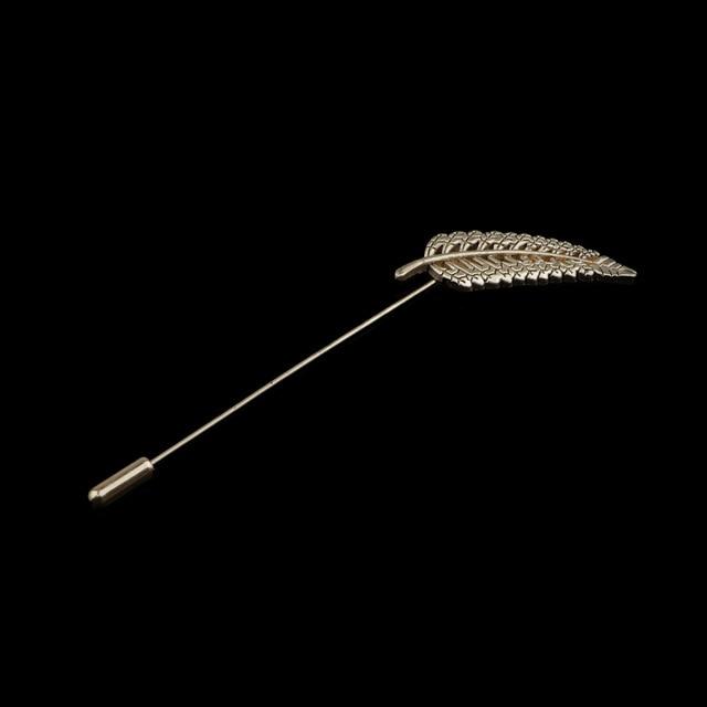 Gold/Black Leaf Pin Broche Mymaebell.com 16