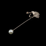 Gold/Black Leaf Pin Broche Mymaebell.com 4