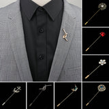 Golden Anchor Flower Brooch Breastpin Pin Men's