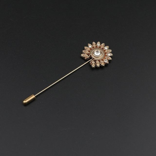 Golden Anchor Flower Brooch Breastpin Pin Men's Broche Mymaebell.com 13