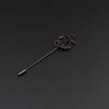 Golden Anchor Flower Brooch Breastpin Pin Men's Broche Mymaebell.com 1