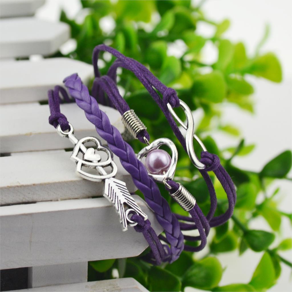 Infinity Silver Color Heart Charm Mymaebell.com