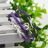 Infinity Silver Color Heart Charm Mymaebell.com