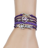 Infinity Silver Color Heart Charm Mymaebell.com