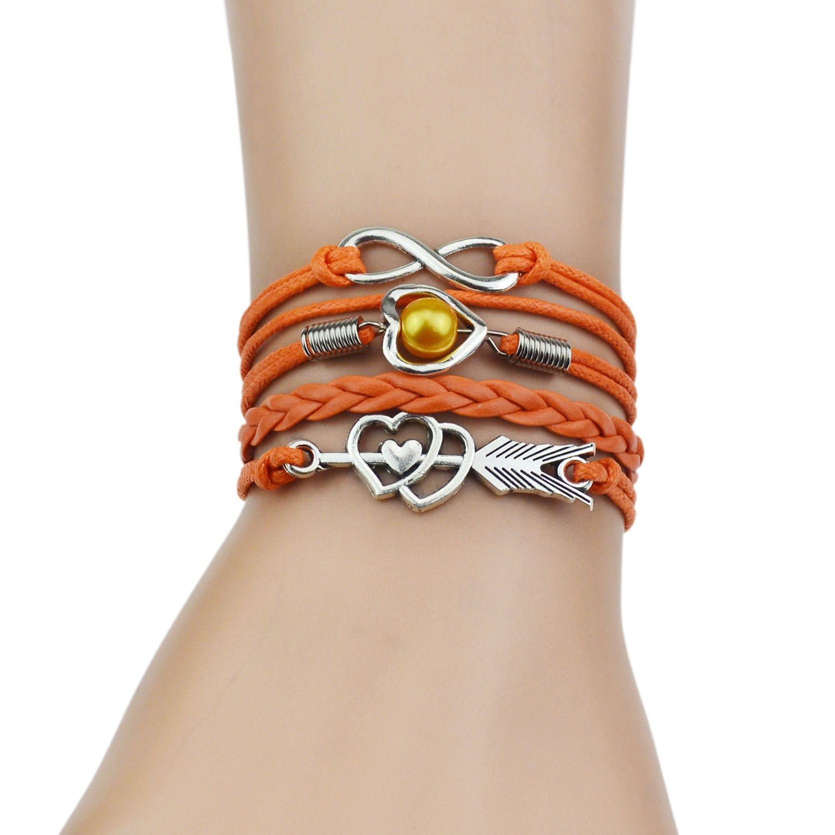 Infinity Silver Color Heart Charm Mymaebell.com