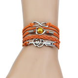 Infinity Silver Color Heart Charm Mymaebell.com