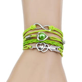 Infinity Silver Color Heart Charm Mymaebell.com F0001