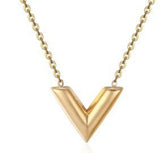 Korean version of V-shaped necklace necklace Mymaebell.com Gold 12mm