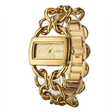 Ladies Quartz Watch with Steel Band watch Mymaebell.com Gold