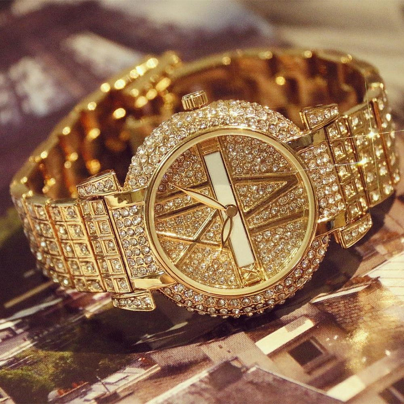 Luxury Diamond Women Watch watch Mymaebell.com Golden