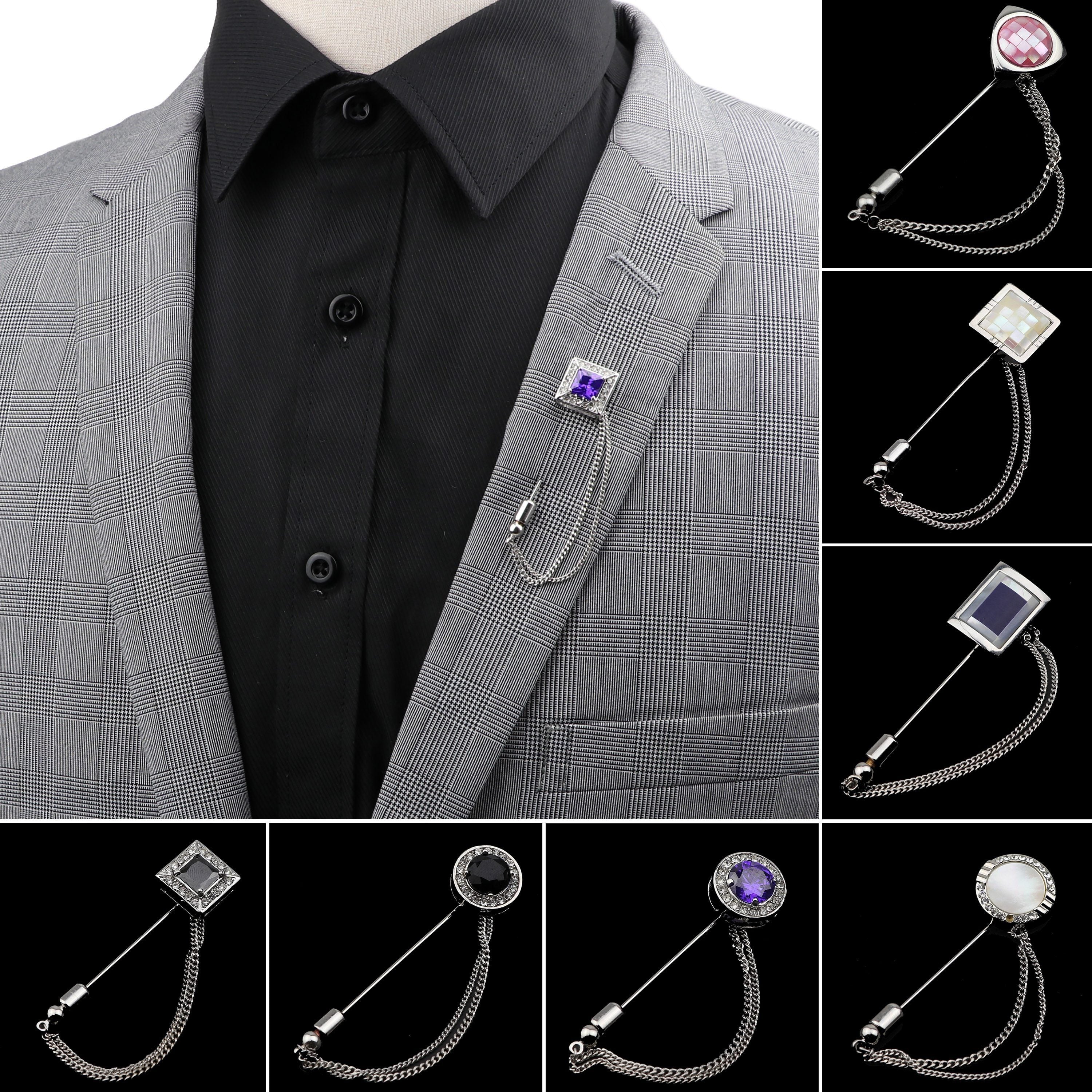 Men's Classy Noble Jewelry Brooches Men&Women Suit Shawl Lapel Pins Broche Mymaebell.com