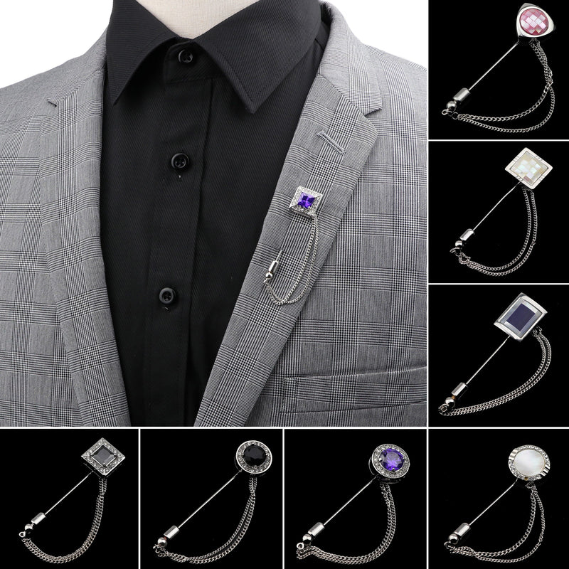 Men's Classy Noble Jewelry Brooches Men&Women Suit Shawl Lapel Pins Broche Mymaebell.com