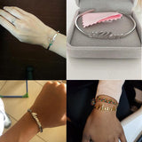 Personalized Gold Custom Bangles Mymaebell.com