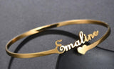 Personalized Gold Custom Bangles Mymaebell.com