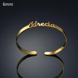 Personalized Gold Custom Bangles Mymaebell.com Style3 Gold