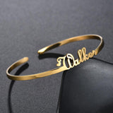 Personalized Gold Custom Bangles Mymaebell.com