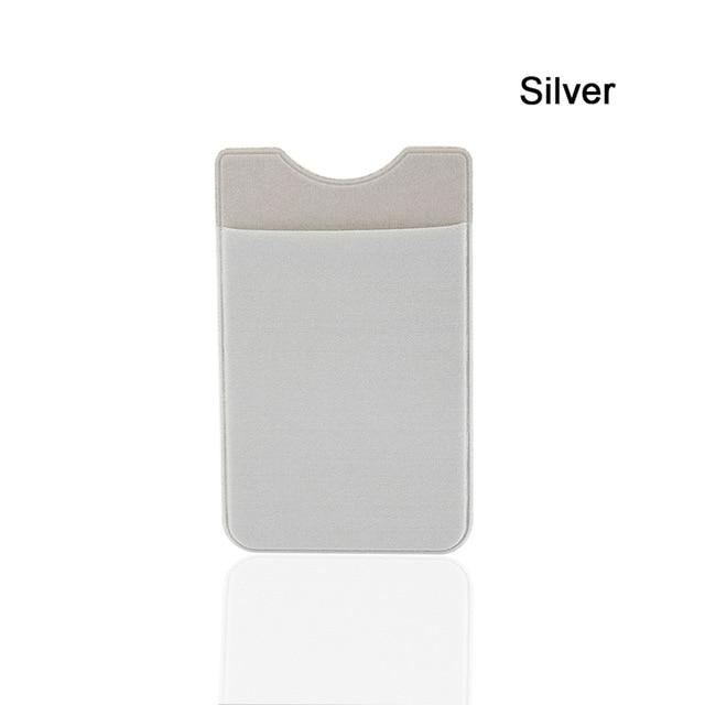 Phone Wallet Card Holder iphone case Mymaebell.com silver